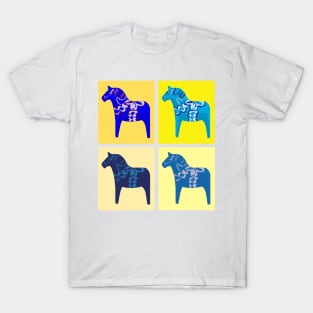 Sweden Swedish horse dala pop art style T-Shirt